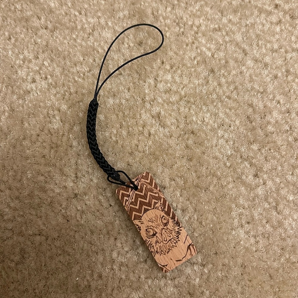 Demon slayer wooden keychain